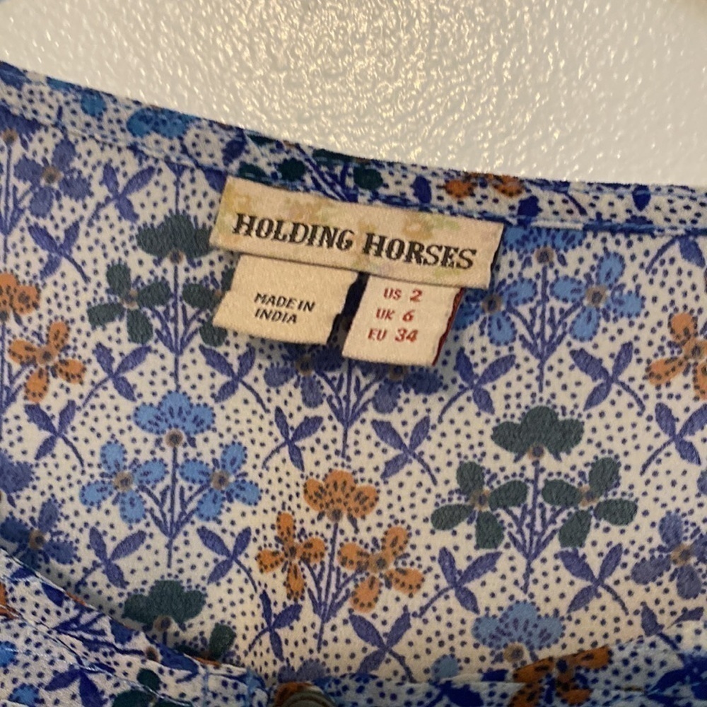 ANTHROPOLOGIE Dresses | embroidered Holding Horses Dress floral babydoll dress 2 - Picture 5 of 10
